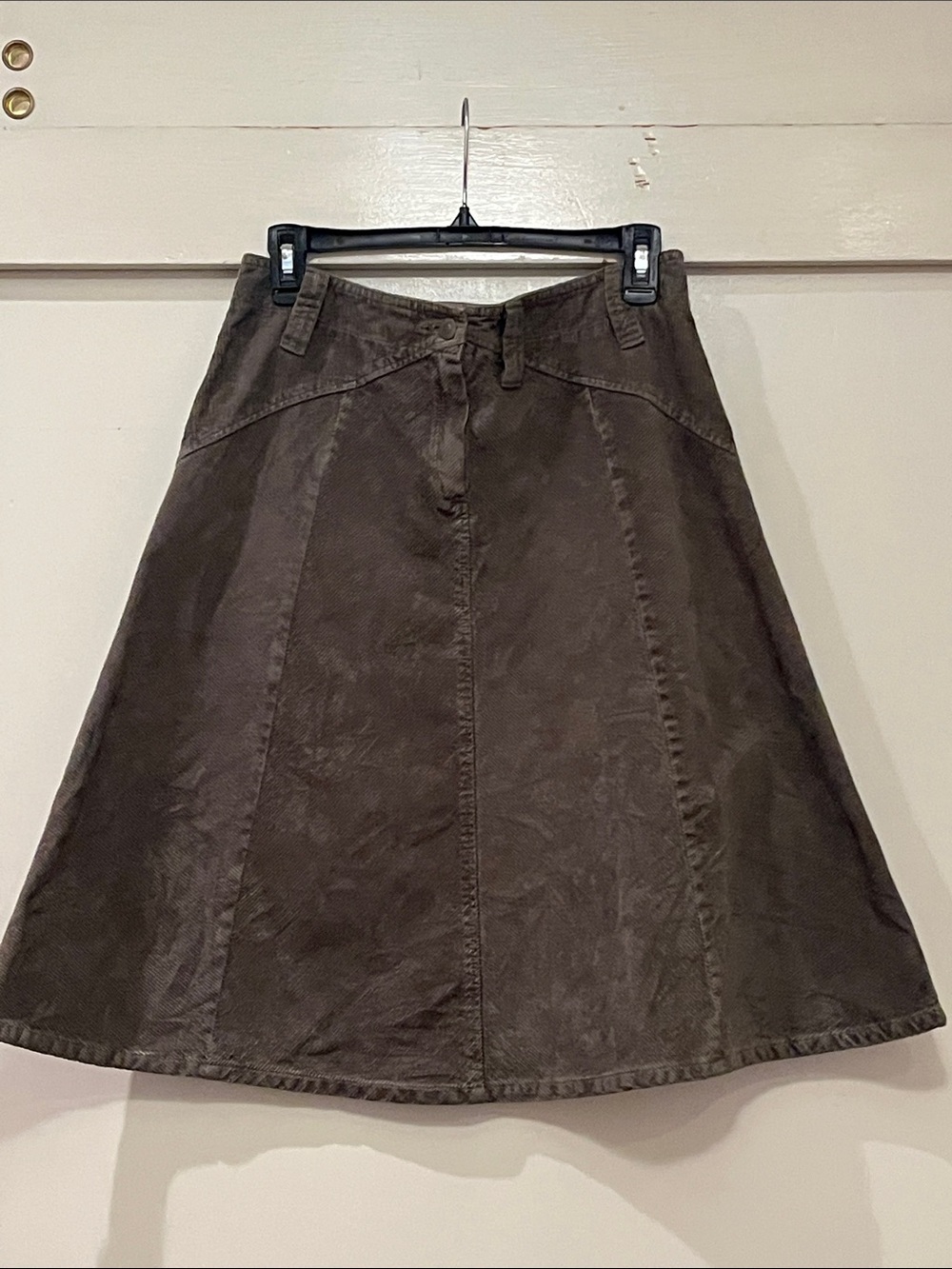 United Colors Of Benetton Sage Green A-Line Panel Skirt size 42/6